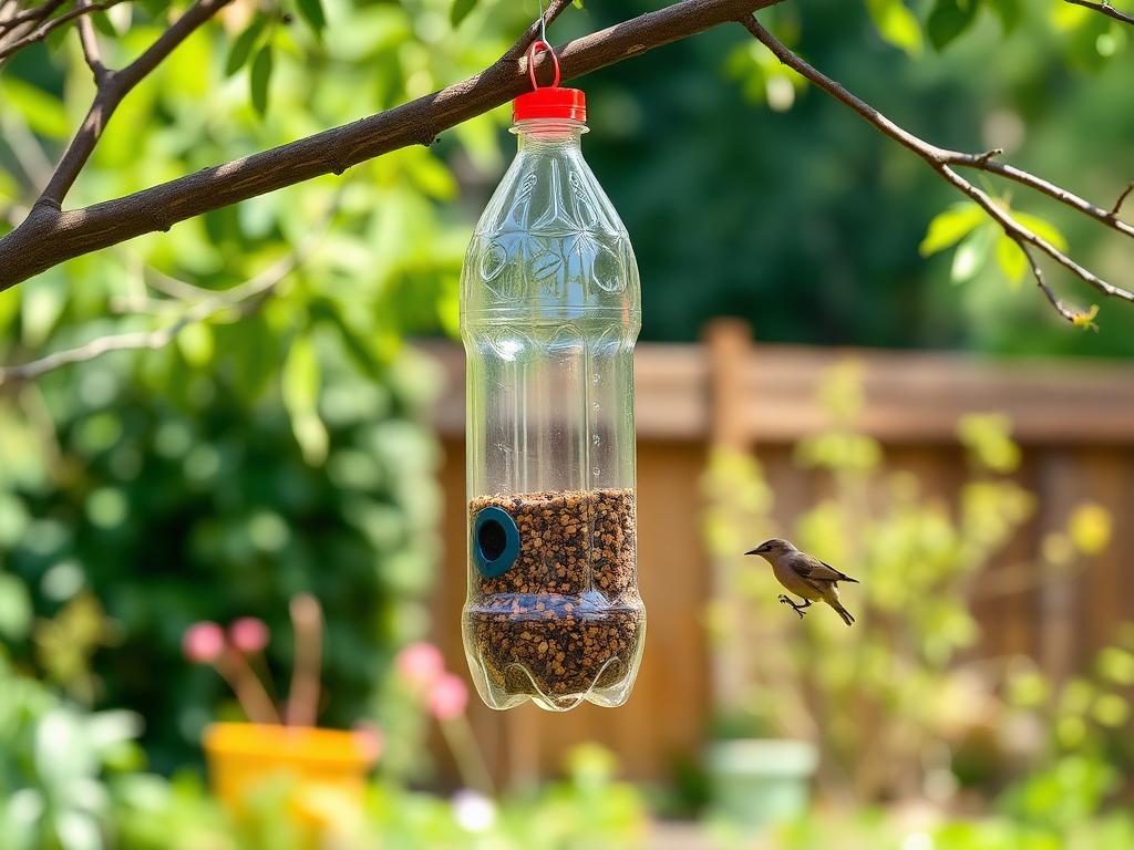 Bird Feeder made from upcycled material