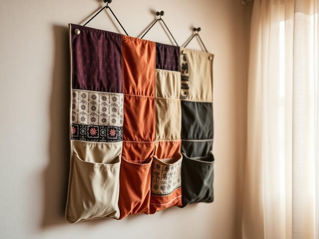 Patchwork Organizer made from upcycled material