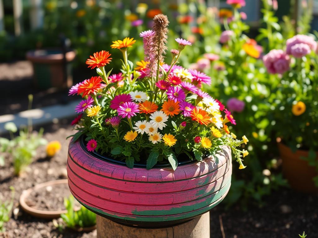 Outdoor Planter made from upcycled material