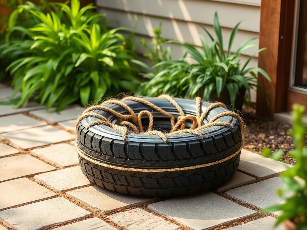 Garden Seat made from upcycled material