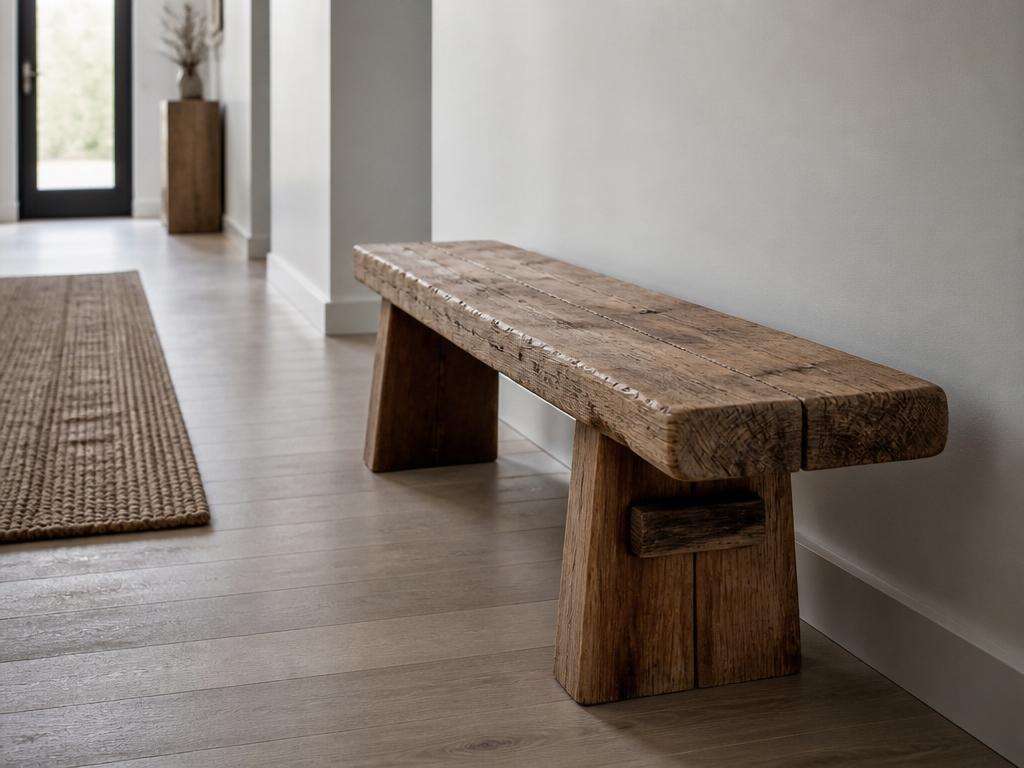 Small Bench made from upcycled material